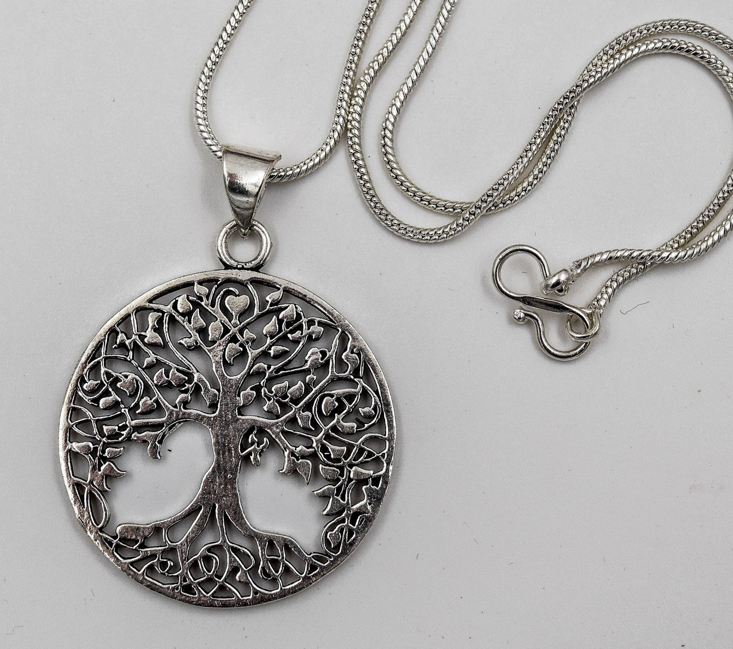 Tree of life necklace, silver plated pendant + 18 inches chain, tree of life pendant, sacred geometry necklace, Amulet necklace