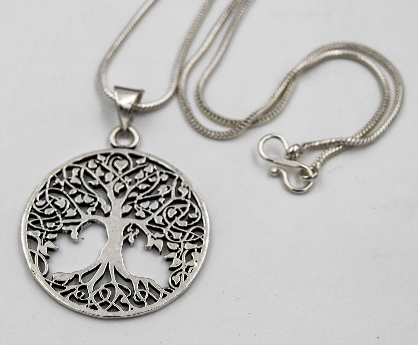 Tree of life necklace, silver plated pendant + 18 inches chain, tree of life pendant, sacred geometry necklace, Amulet necklace