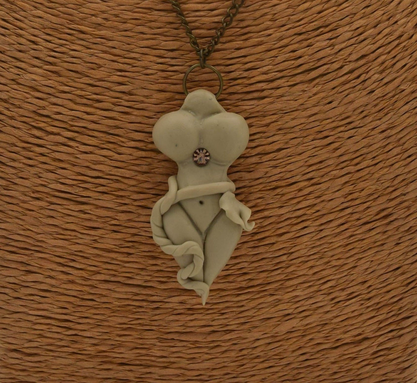 Aphrodite Goddess pendant, Venus torso feminist jewelry, Celtic pagan necklace, sacred feminine gift for her